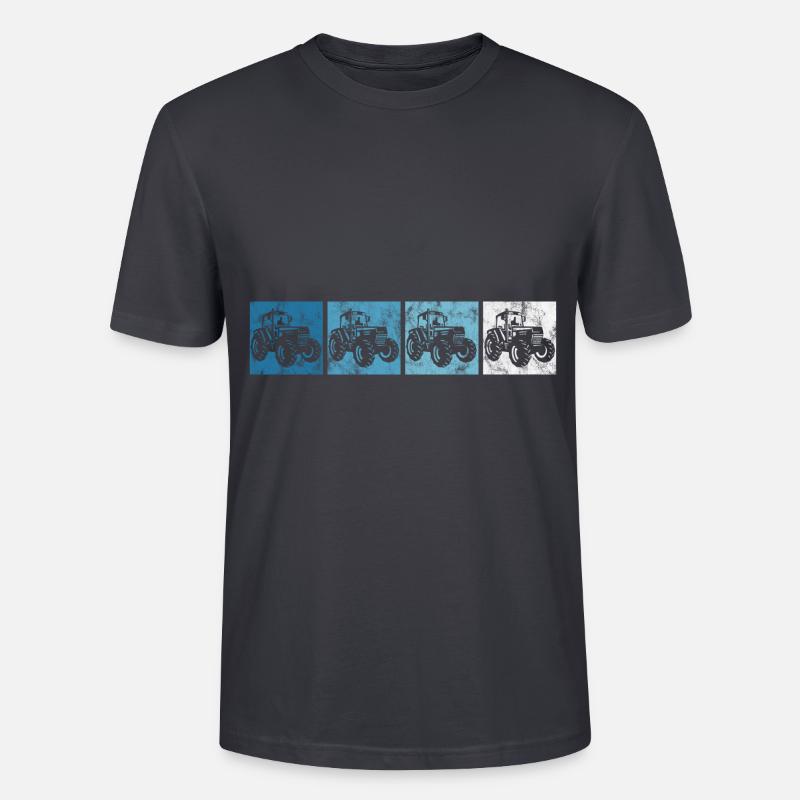 Tracteurs tracteurs tracteurs tracteurs retro - T-shirt bio CRAFTER Stanley Stella Unisexe - bleu gris foncé