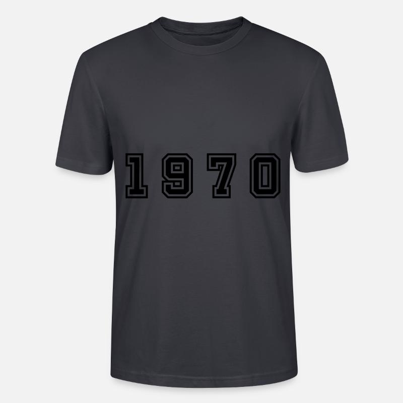 Numéro de l’année 1970 - T-shirt bio CRAFTER Stanley Stella Unisexe - bleu gris foncé