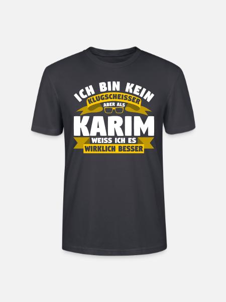 Klugscheisser Karim weiß es besser - Stanley/Stella Unisex Bio-T-Shirt CRAFTER - Dunkles Graublau