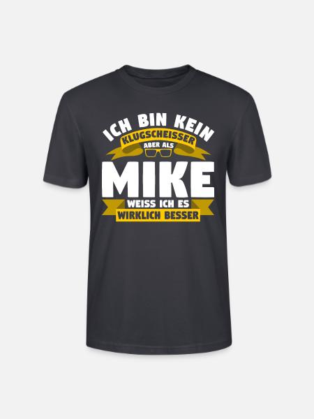 Klugscheisser Mike weiß es besser - Stanley/Stella Unisex Bio-T-Shirt CRAFTER - Dunkles Graublau