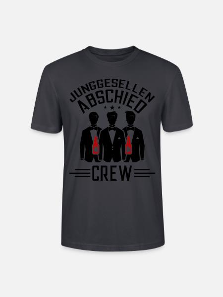 Junggesellen Abschied Crew - Stanley/Stella Unisex Bio-T-Shirt CRAFTER - Dunkles Graublau