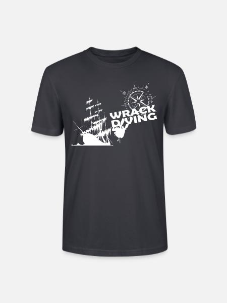 Taucher Segelboot Wrack Windrose - Stanley/Stella Unisex Bio-T-Shirt CRAFTER - Dunkles Graublau