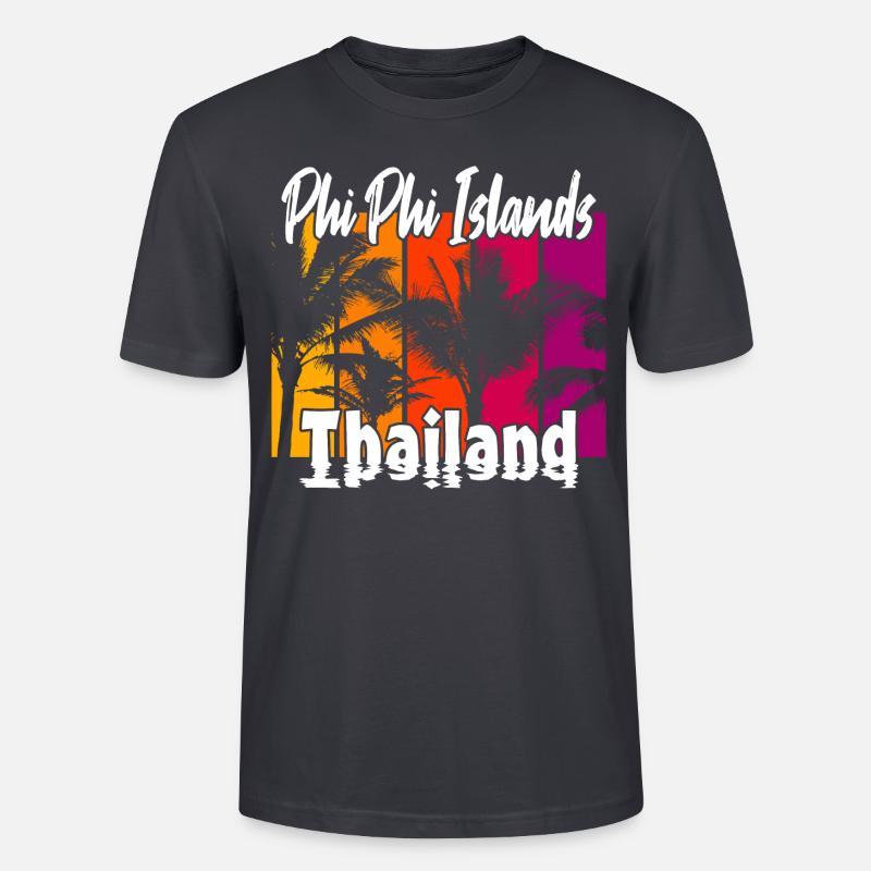 Phi Phi Islands Thailand - Stanley/Stella Unisex Bio-T-Shirt CRAFTER - Dunkles Graublau