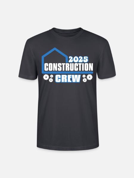 Hausbau Crew 2025 - Stanley/Stella Unisex Bio-T-Shirt CRAFTER - Dunkles Graublau