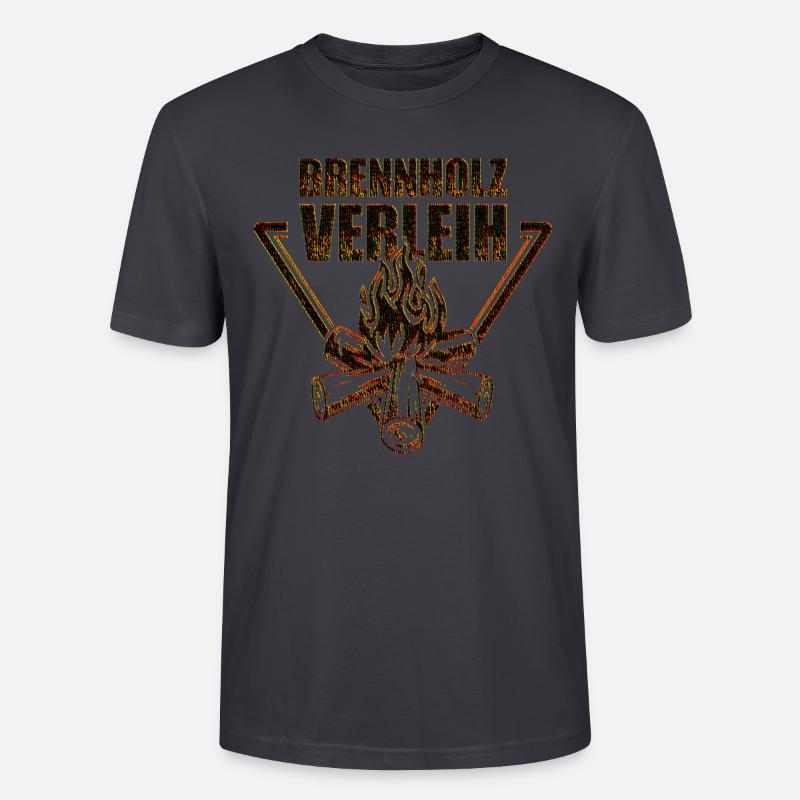 Brennholz Verleih Feuer Code - Stanley/Stella Unisex Bio-T-Shirt CRAFTER - Dunkles Graublau