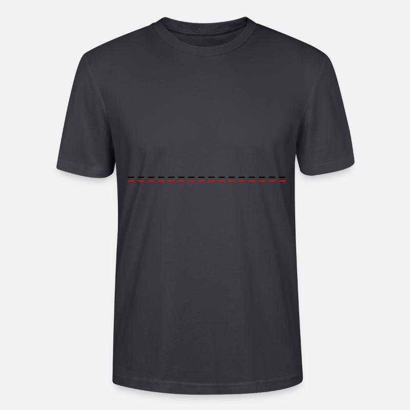 Line dashed - Stanley/Stella CRAFTER Unisex Organic T-Shirt - India Ink Grey