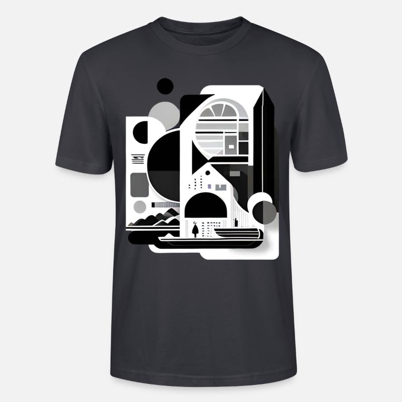 Collage Japan-Stil - Stanley/Stella Unisex Bio-T-Shirt CRAFTER - Dunkles Graublau