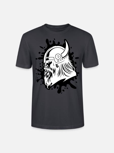 Wikinger Kopf Viking Krieger - Stanley/Stella Unisex Bio-T-Shirt CRAFTER - Dunkles Graublau