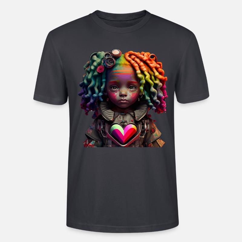 Fantasy Mädchen Geschenk - Stanley/Stella Unisex Bio-T-Shirt CRAFTER - Dunkles Graublau