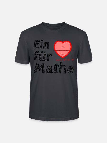 Ein Herz für Mathe - Stanley/Stella Unisex Bio-T-Shirt CRAFTER - Dunkles Graublau