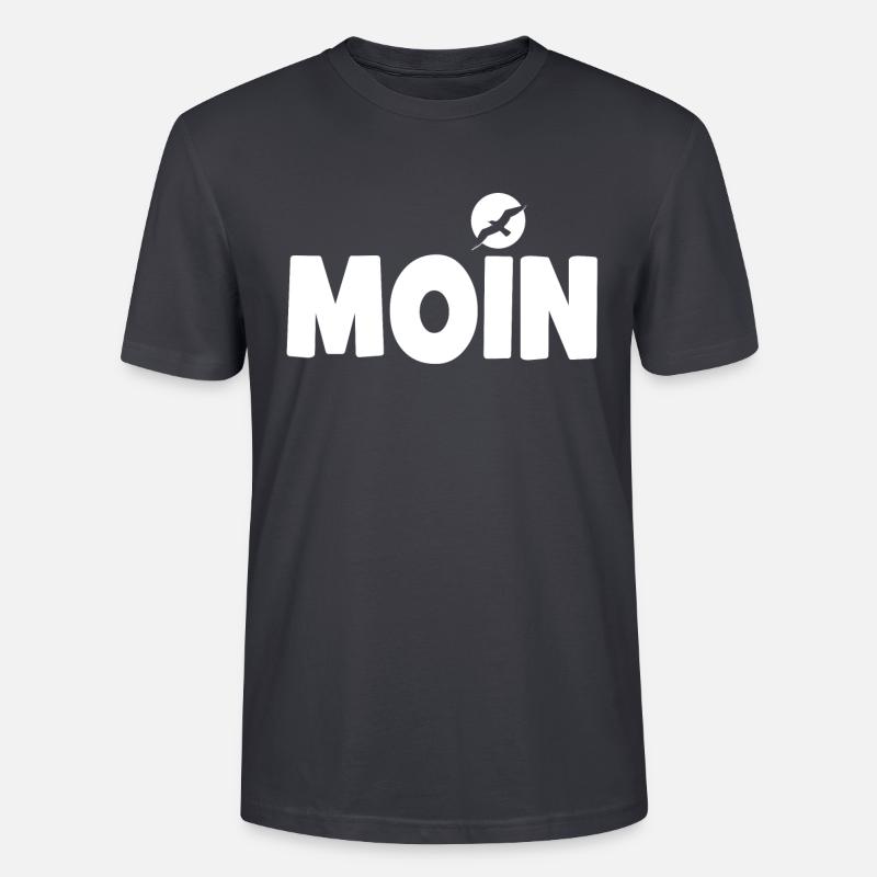 Moin mit Möwe - Stanley/Stella Unisex Bio-T-Shirt CRAFTER - Dunkles Graublau