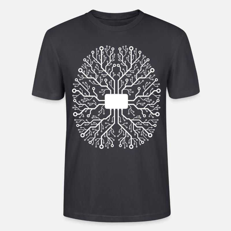 Coding brain - Stanley/Stella Unisex Bio-T-Shirt CRAFTER - Dunkles Graublau