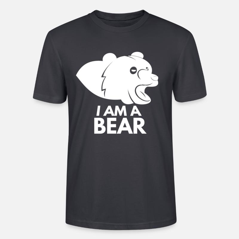 Bären ich bin ein Bär - Stanley/Stella Unisex Bio-T-Shirt CRAFTER - Dunkles Graublau