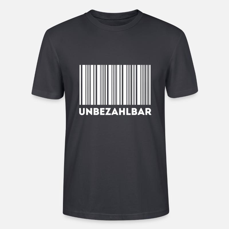strichcode unbezahlbar - Stanley/Stella Unisex Bio-T-Shirt CRAFTER - Dunkles Graublau
