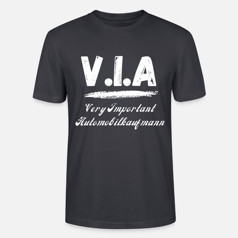 Automobilkaufmann Beruf Geschenkidee - Stanley/Stella Unisex Bio-T-Shirt CRAFTER - Dunkles Graublau