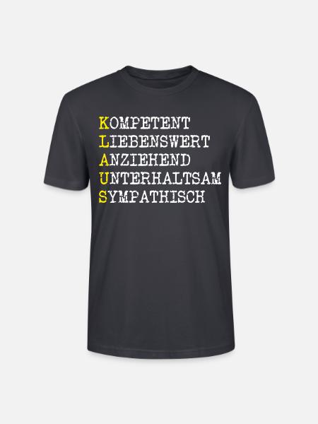 Positive Eigenschaften Klaus - Stanley/Stella Unisex Bio-T-Shirt CRAFTER - Dunkles Graublau