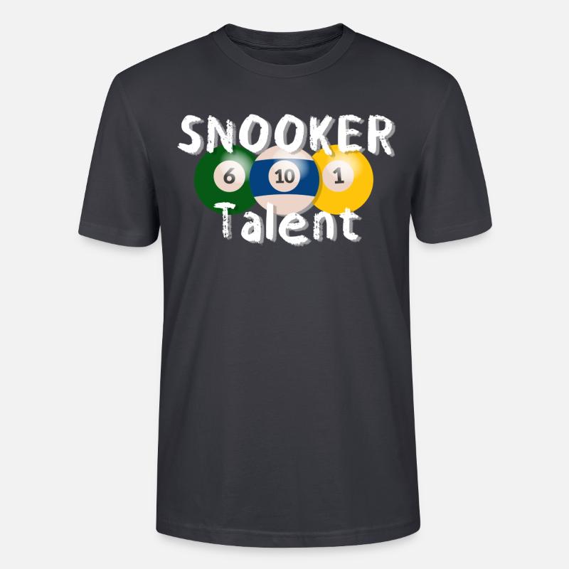Billard Snooker Pool Spruch Sprüche - Stanley/Stella Unisex Bio-T-Shirt CRAFTER - Dunkles Graublau