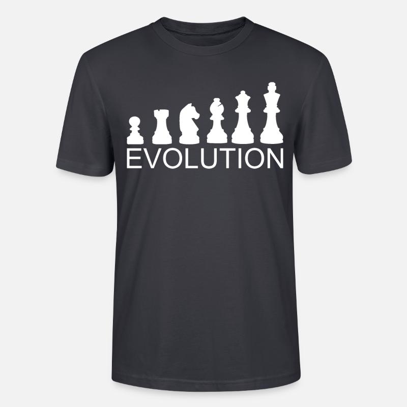 Échecs Evolution - T-shirt bio CRAFTER Stanley Stella Unisexe - bleu gris foncé