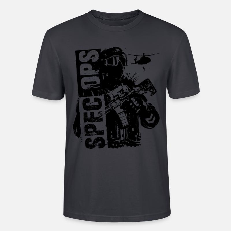 Spec Ops Black - Stanley/Stella Unisex Bio-T-Shirt CRAFTER - Dunkles Graublau