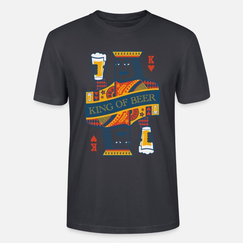 KÖNIG VON BIER - Stanley/Stella Unisex Bio-T-Shirt CRAFTER - Dunkles Graublau