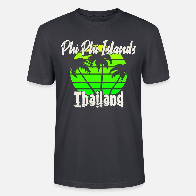 Phi Phi Islands Thailand - Stanley/Stella Unisex Bio-T-Shirt CRAFTER - Dunkles Graublau