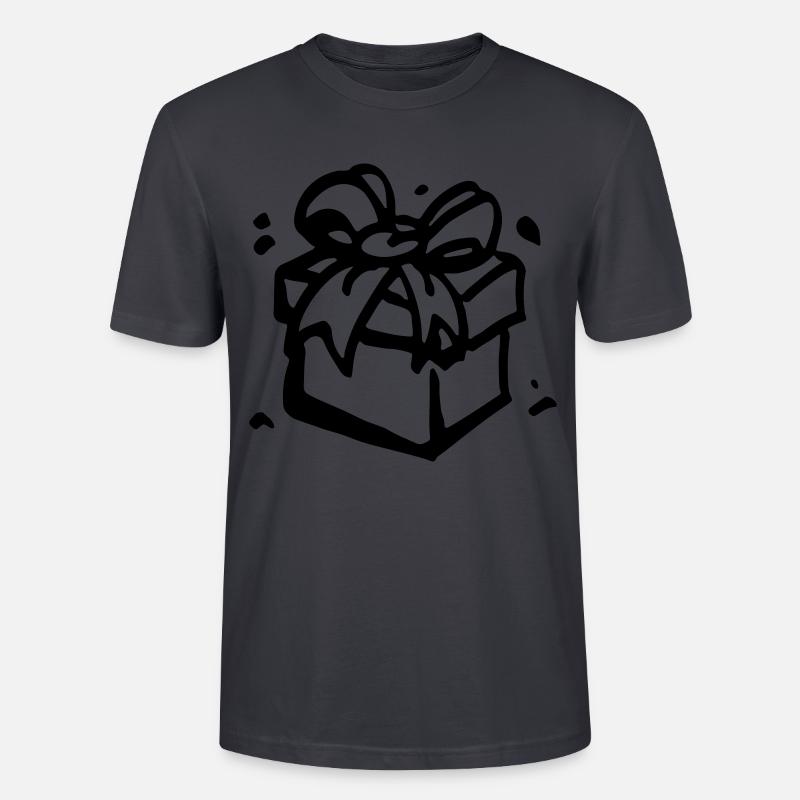 Boîte cadeau / boîte cadeau - present - T-shirt bio CRAFTER Stanley Stella Unisexe - bleu gris foncé