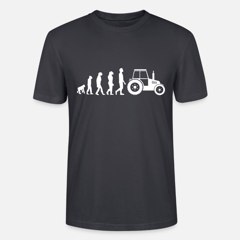 ÉVOLUTION TRACTEUR - T-shirt bio CRAFTER Stanley Stella Unisexe - bleu gris foncé