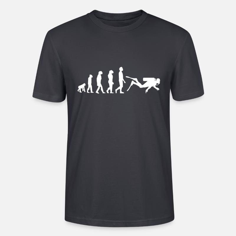 ÉVOLUTION PLONGÉE - T-shirt bio CRAFTER Stanley Stella Unisexe - bleu gris foncé