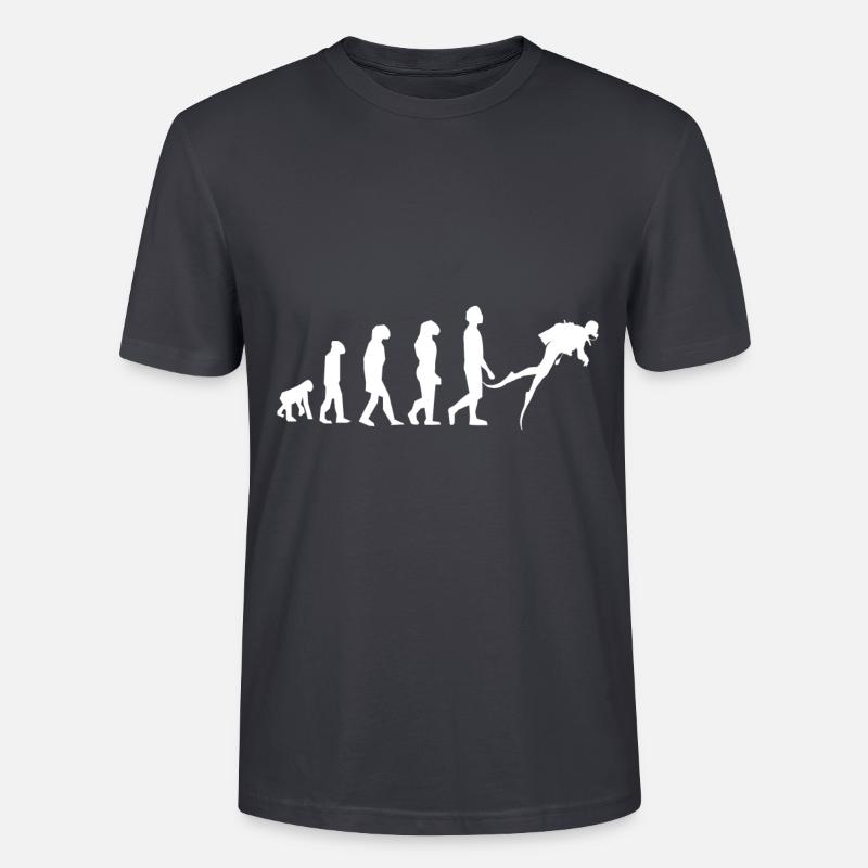 évolution plongée - T-shirt bio CRAFTER Stanley Stella Unisexe - bleu gris foncé