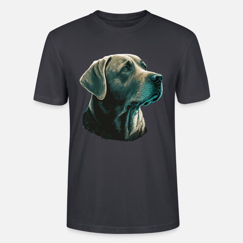 Bright Labrador Retriever - Stanley/Stella Unisex Bio-T-Shirt CRAFTER - Dunkles Graublau