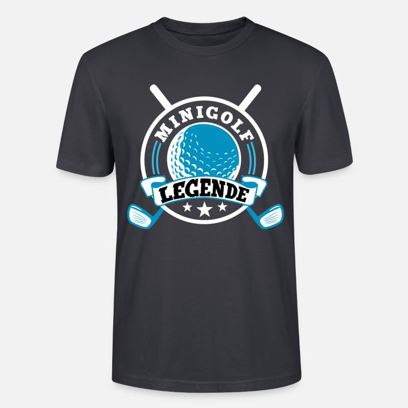 Minigolf Legende Geschenkidee - Stanley/Stella Unisex Bio-T-Shirt CRAFTER - Dunkles Graublau
