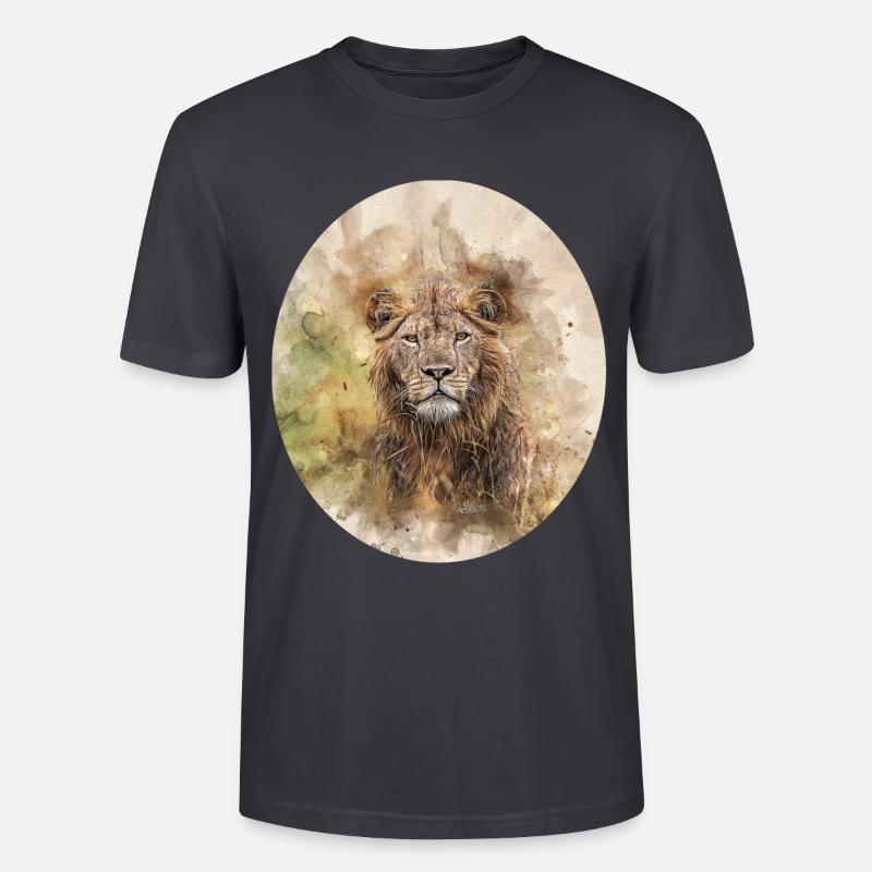 Löwe - Stanley/Stella Unisex Bio-T-Shirt CRAFTER - Dunkles Graublau