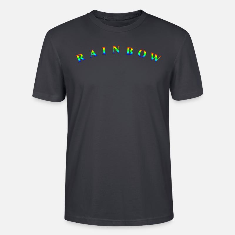 Rainbow-Text-Gebogen - Stanley/Stella Unisex Bio-T-Shirt CRAFTER - Dunkles Graublau