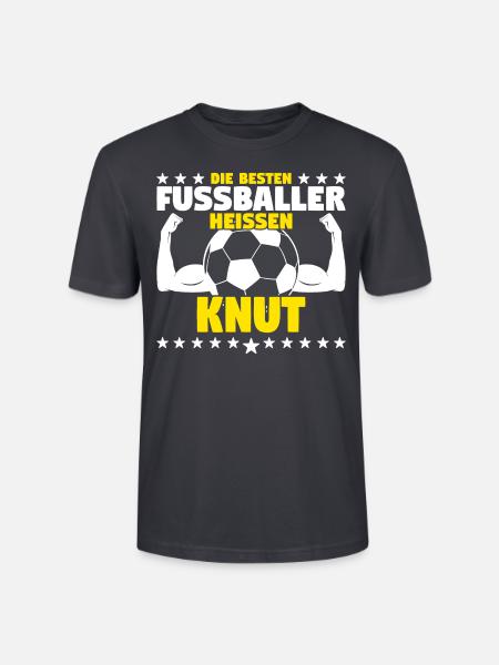 Die besten Fußballer heißen Knut - Stanley/Stella Unisex Bio-T-Shirt CRAFTER - Dunkles Graublau