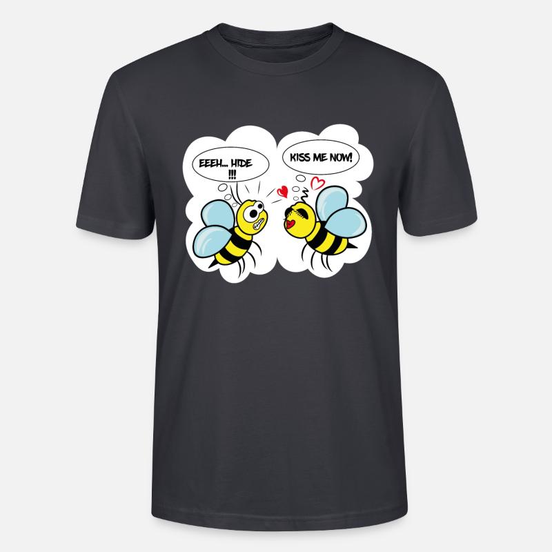 Comic-Biene - Stanley/Stella Unisex Bio-T-Shirt CRAFTER - Dunkles Graublau