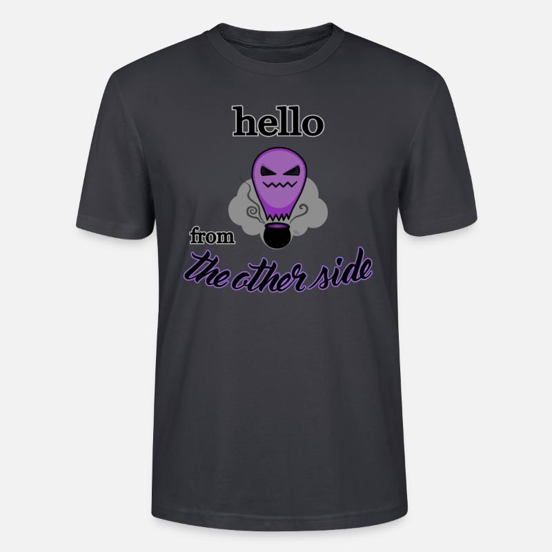 Hello from the other side - Stanley/Stella Unisex Bio-T-Shirt CRAFTER - Dunkles Graublau