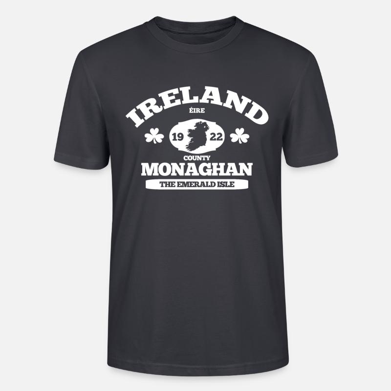 Monaghan, Irland. Klassisches irisches Design - Stanley/Stella Unisex Bio-T-Shirt CRAFTER - Dunkles Graublau