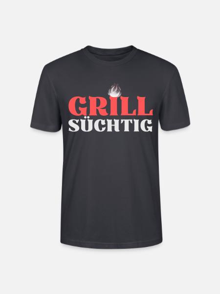 GRILLSÜCHTIG (2) - Stanley/Stella Unisex Bio-T-Shirt CRAFTER - Dunkles Graublau