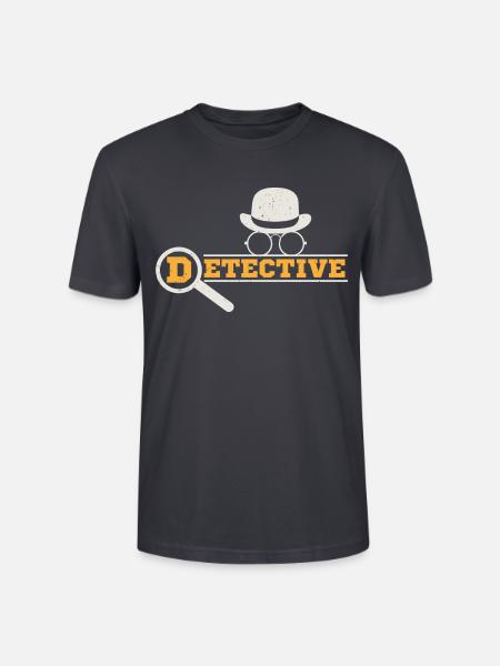 Detective Magnifying Glass - Stanley/Stella Unisex Bio-T-Shirt CRAFTER - Dunkles Graublau