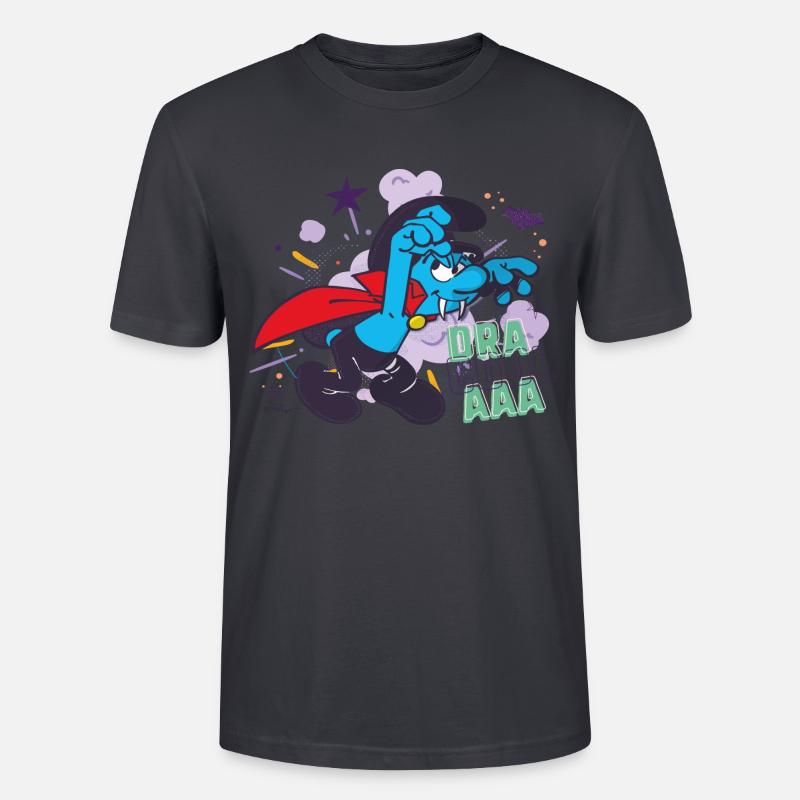 Les Schtroumpfs Dra-cool-aaa - T-shirt bio CRAFTER Stanley Stella Unisexe - bleu gris foncé