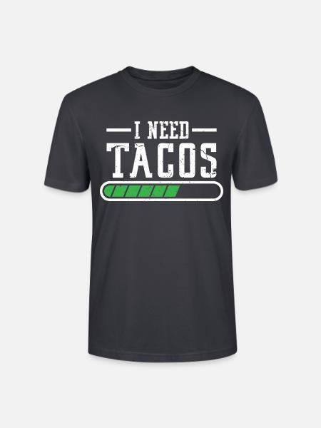 Funny I Needed Tacos - Stanley/Stella Unisex Bio-T-Shirt CRAFTER - Dunkles Graublau