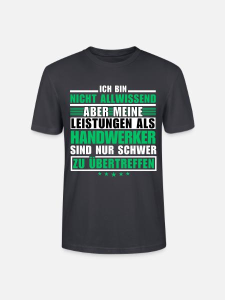 Unübertroffene Leistung als Handwerker - Stanley/Stella Unisex Bio-T-Shirt CRAFTER - Dunkles Graublau