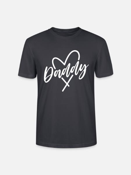 Papa Herz - Stanley/Stella Unisex Bio-T-Shirt CRAFTER - Dunkles Graublau