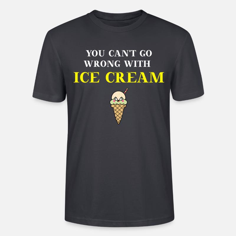Vous ne pouvez pas vous tromper avec la crème glacée Eis Geschenkidee - T-shirt bio CRAFTER Stanley Stella Unisexe - bleu gris foncé