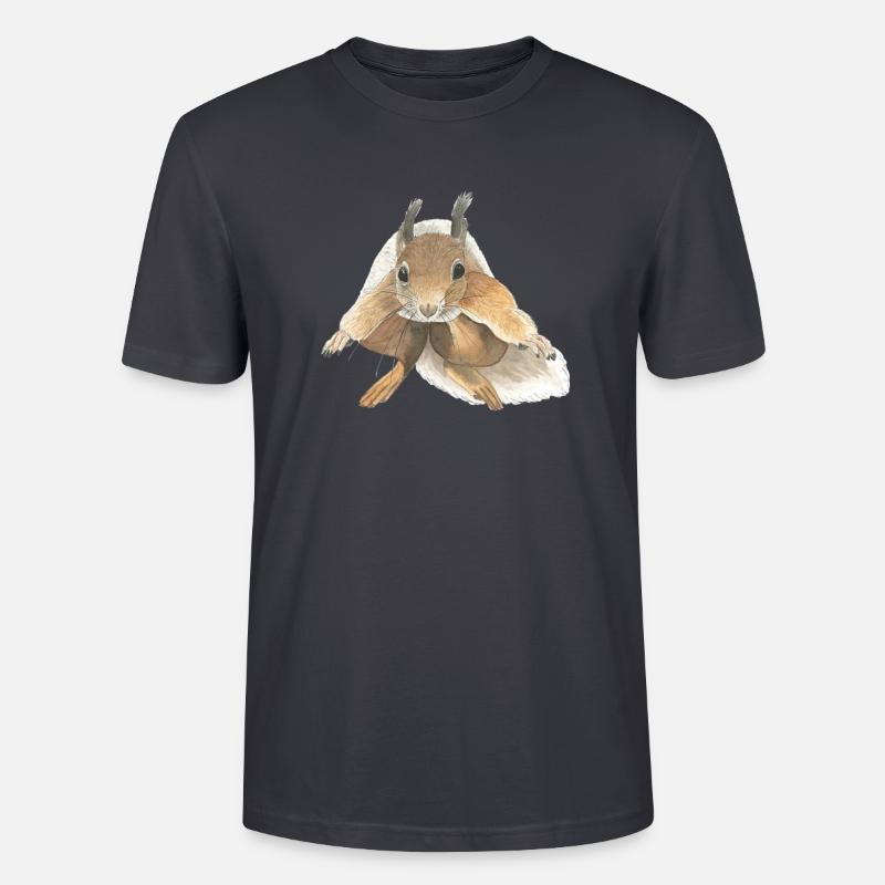 Eichhörnchen springen squirrel - Stanley/Stella Unisex Bio-T-Shirt CRAFTER - Dunkles Graublau