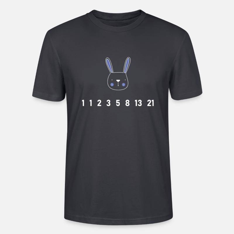 Math rabbit fibonacci sequence algebra - Stanley/Stella CRAFTER Unisex Organic T-Shirt - India Ink Grey