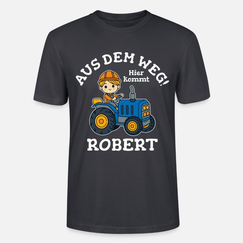 Robert Vorname Traktor - Stanley/Stella Unisex Bio-T-Shirt CRAFTER - Dunkles Graublau