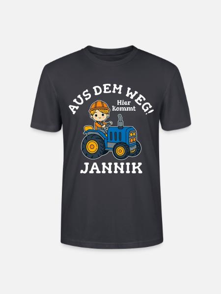 Jannik Vorname Traktor - Stanley/Stella Unisex Bio-T-Shirt CRAFTER - Dunkles Graublau