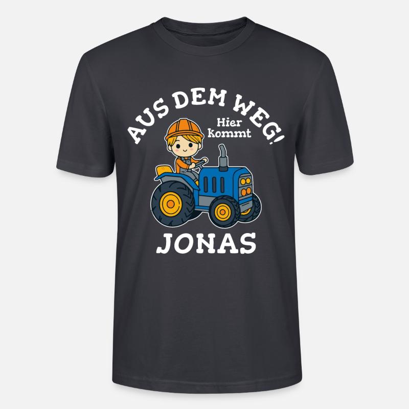 Jonas Vorname Traktor - Stanley/Stella Unisex Bio-T-Shirt CRAFTER - Dunkles Graublau