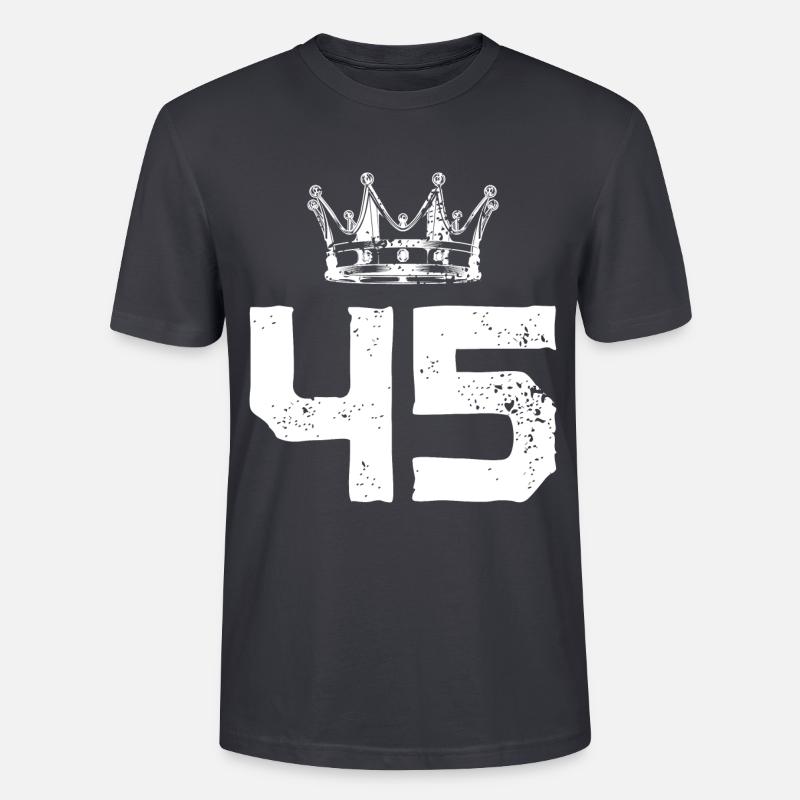 45 Couronne numérique - T-shirt bio CRAFTER Stanley Stella Unisexe - bleu gris foncé